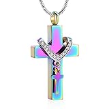Cremation Jewelry for Ashes Pendant - Cross Urn