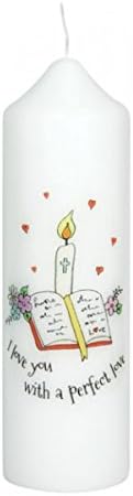 I love you - Baptism Candle