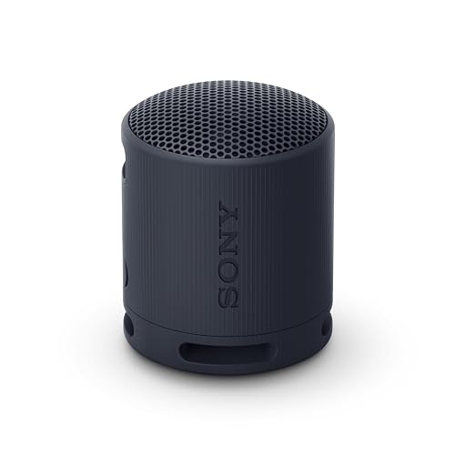SRS-XB100 - Speaker Wireless Bluetooth, Portatile, Leggero, Compatto, da Esterno, da Viaggio, IP67 Resistente Acqua e Polvere, Cinturino Versatile, Chiamate in Vivavoce - Nero