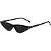SOJOS Vintage Clout Goggles Cat Eye Retro Sunglasses Small Fashion Rivet Glasses SJ2046 with Black Frame/Grey Lens