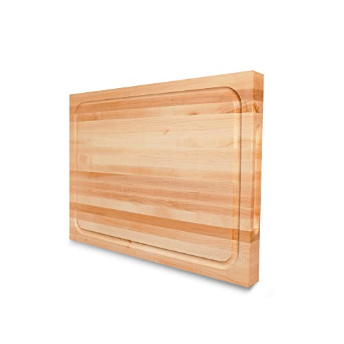 CONSDAN Wood Cutting Board for Kitchen, USA Grown Hardwood, 20 x 15, Hard Maple with Invisible Inner Handle, Prefinished with Food-Grade Oil, Suitable for Kitchen Edge Grain, 1-1/2