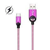 USB Type C Cable, Biaoji(3 FT) USB A 2.0 to USB-C Fast Charger Nylon Braided USB C Cable Compatible Samsung Galaxy S9 S8 Plus Note 9 8 (HLT2628R-1)