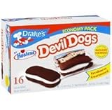 Hostess Drake's Cakes Devil Dogs, 8 cakes,13.63 oz (pack of 2)