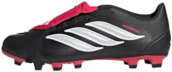 Unisex Club Fold-Over Tongue Firm Ground/Multi Ground Football Boots Shoes, Core Black/FTWR White/Lucid Red, 42 EU