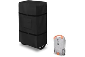 Krismile RV Tote Tank Cover - Heavy Duty Waterproof Portable Camper Cover for 15-21 Gallon Portable Camper (Black)