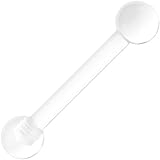 10 Gauge Clear Acrylic Barbell Tongue Ring