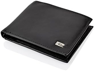 Pierre Cardin Black Leather Wallet 4.5" Multi Pockets