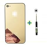 HiCliC - iPhone 4S Gold Mirror Rear Back Cover Glass Housing Replacement Part + Repair Tool Kit