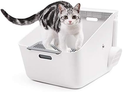 صندوق فضلات القطط من النوع المفتوح الأوتوماتيكي بالكامل مع نظام حث لاستهلاك منخفض للطاقة أمازون الإمارات