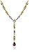 Amazon Collection 18k Yellow Gold Plated Sterling Silver Genuine Multi Gemstone Y-Necklace, 17