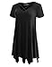 AMORE ALLFY Women's Comfy Flattering Flare Hem Swing Tunic Top Made in USA (True Missy Size)
