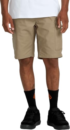 Volcom Men’s Caliper II Relaxed Fit Workwear Work Short, Brindle
