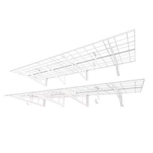 FLEXIMOUNTS 2Pack 2x6ft Garage Shelving with Hooks 24inchby72inch