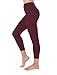 Yogalicious High Waist Ultra Soft Lightweight Capris – Yoga Pants – Cinnamon Cherry- XSthumb 2