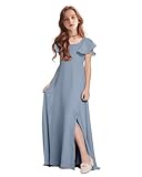 TAISHAN Junior Bridesmaid Dress for Wedding Ruffle