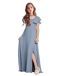 TAISHAN Junior Bridesmaid Dress for Wedding Ruffle