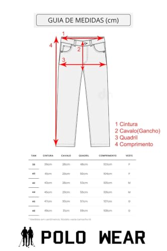 Calça Jeans Masculina Regular Básica Polo Wear Jeans Escuro