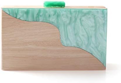 Acrylic Wood Combo Evening Bag Box Clutch