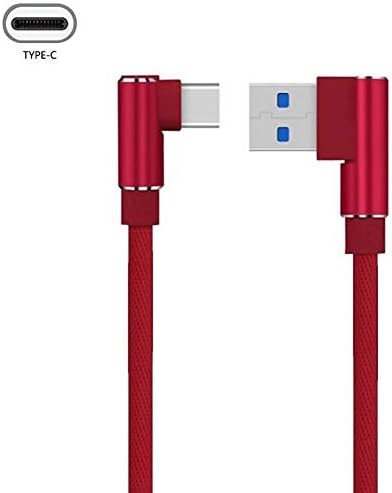 YANSHG 1M,2M,3M 90 Degree USB Type C Fast Cable Nylon Fast Data Sync USB Type C Cable For Huawei P20/P20 Pro,OnePlus 5/5T,Samsung S9+/S9,XiaoMi,LG,HTC and More Android Type C Device