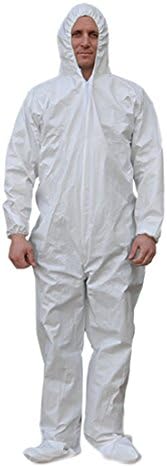 Majestic Glove 74-103/X3 Comfortex Microporous Coverall, Hood, Boots, 3X-Large, White (Pack of 25)