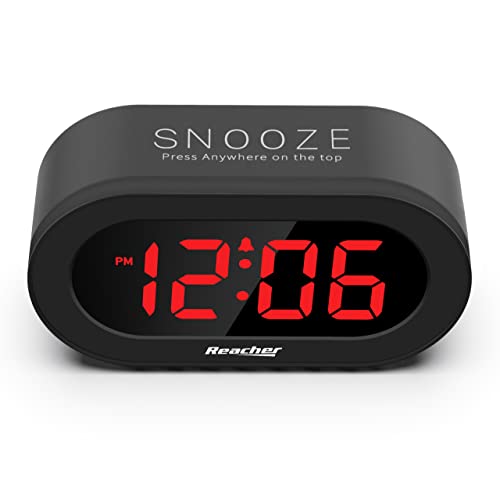REACHER Small LED Digital Alarm Clock with Simple Operation, Full Range