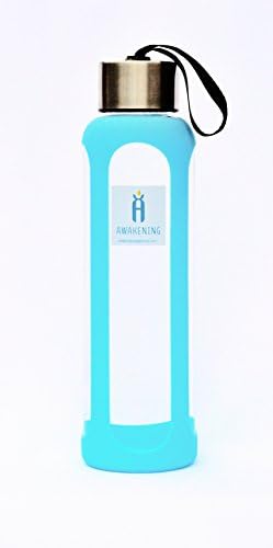 Awakening Water Borosilicate Glass Water Bottle (Blue)