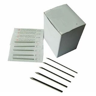 5 Sterilized Body Piercing Needles in 8 Gauge