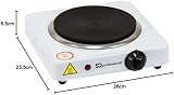 SQ Professional Electric Hot Plate with Single Ring 1000W White view 10