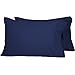 Bare Home Microfiber Pillow Cases - Standard/Queen Size Set of 2 - Cooling Pillowcases - Double Brushed - Dark Blue Pillowcases 2 Pack - Easy Care (Standard Pillowcase Set of 2, Dark Blue)