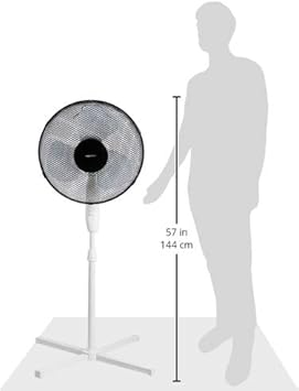 Amazon Basics 3 Speed Oscillating Pedestal Floor Stand Fan 40 W Black Uk Amazon Co Uk Home Kitchen