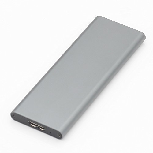 M.2 SATA SSD to USB 3.0 External SSD Reader Converter Adapter Enclosure with UASP, Support NGFF M.2 2280 2260 2242 2230 SSD with Key B/Key B+M (Grey)