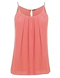 Plus Size High Neck Pleated Top Coral Size 3XL