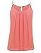 Plus Size High Neck Pleated Top Coral Size 3XL