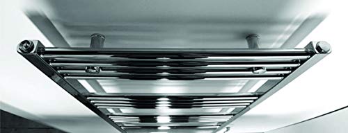 Cordivari Chromed Towel Warmer Hydronic Straight 16x32 in Chrome Europe Design Radiant