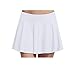 Women's Built-in Shorts Skirts Swim Fitness Pleated Active Running Tennis Golf Skorts/Leggings White
