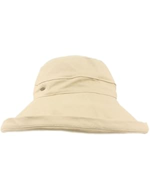 Summer Light Cotton Packable Derby Floppy Bucket Garden Sun Hat Adjustable Khaki