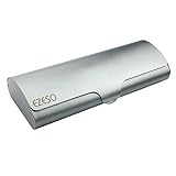 Aluminum Eyeglasses Case，EZESO Hard Shell Matte Elegant Slim Light Metal Frosted Spectacles For Small And Medium Frams (Grey)
