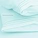 Nestl Split King Sheet Set - 1800 Ultra-Soft Microfiber Bed Sheets - Double Brushed - Deep Pockets - Easy Fit - 5 Piece Set - Bed Sheets & Pillowcases (Split King Size, Light Blue)