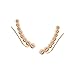 Humble Chic Women's Shooting Star Crawlers - Curved Ear Cuff Graduated Bezel Set CZ Climber Earrings