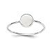 .925 Sterling Silver Polished Circle Signet Ring