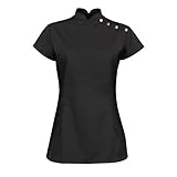 Alexandra Womens Stand Collar Beauty Tunic / Health Beauty & Spa / Workwear (8 US) (Black)