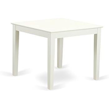 East West Furniture OXT-LWH-T Oxford Square Dining Table of Linen White
