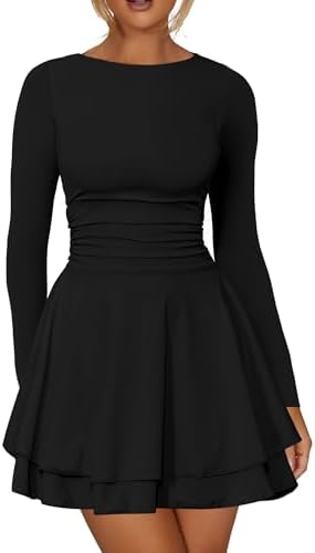 high neck tiered skater dress Bella and Bloom Boutique