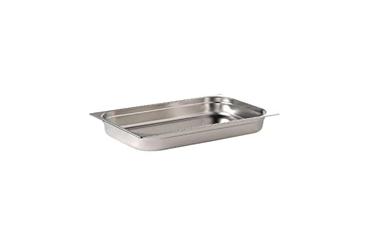 Vogue K918 Stainless Steel 1/1 Gastronorm Pan 28Ltr/200mm Deep Food Container, Silver