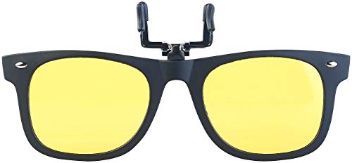PEARL Auto-Nachtsicht-Brille: 2er-Set Nachtsicht-Brillenclips im Retro-Look, polarisiert, UV400 (Brille-Clips, Brille-Aufsatz, Sonnenbrillenaufsatz) – Bild 4