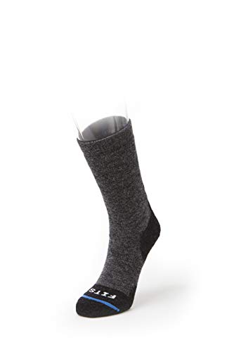 FITSMedium Hiker, Merino Wool, Cushion, Moisture-Wicking, Breathable, Odor Resistant, Mens and Womens Hiking Socks