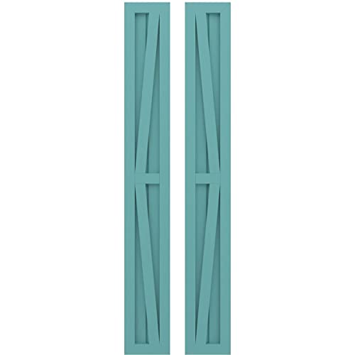 Ekena Millwork ARW102BF207X65PTH Americraft Exterior Real Wood Two Equal Panel…