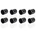 XIANEWS 3/4 Inch Round Flexible PVC Black Vinyl End Cap, Abrasion Resistant Rubber Cover/Protective Cover/Safety Cover/Protector for Pipe Fitting, Rod, Bolt, Screw and Outdoor Tools (Pack of 8)