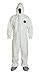 :DuPont Tyvek 400 TY122S Individually Packed Disposable Protective Coverall with Elastic Cuffs, Attached Hood and Boots, White, Large primary
