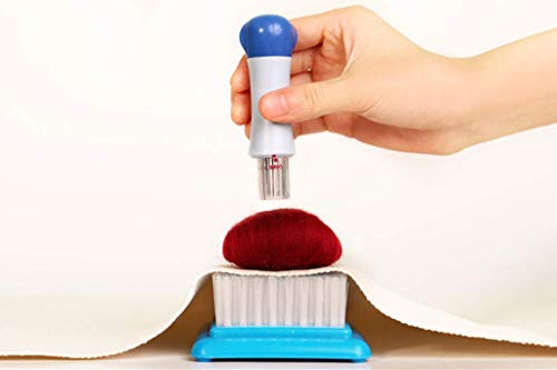 image for shangmu Felting Needle Tool with Seven Needle + Felting Needle Mat Bru